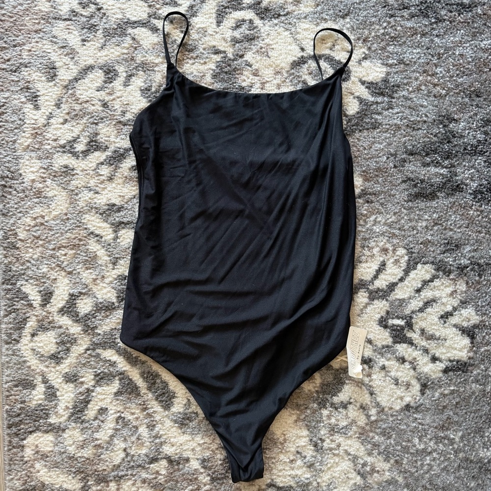 NWT Aerie Black Smoothez Bodysuit Size M